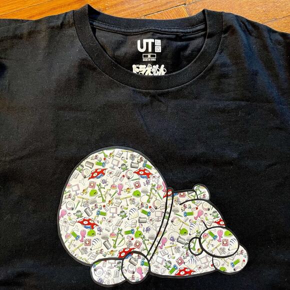 UT Uniqlo x Takashi Murakami x Doraemon T Shirt M Black Graphic Tee Casual Mens - Picture 2 of 8